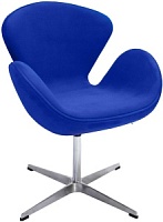 FR 0654 Кресло SWAN CHAIR серый, искусственная замша