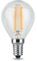 105801105 Лампа Gauss LED Filament Globe E14 5W 2700K 1/10/50