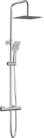 20NITC25NID11 AQG, душевая колонна Nite регулируемая по высоте 95-150 см: c термостатом никель сатин